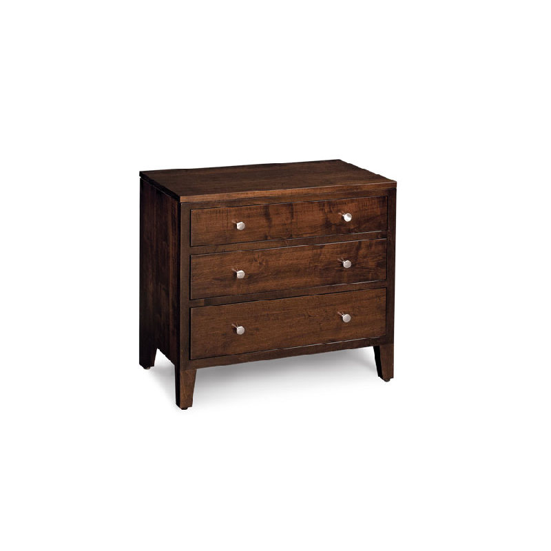 Simply Amish SNPAR-08C4 Parkdale 3 Drawer Nightstand Extra Wide