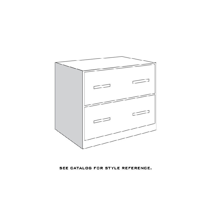 Simply Amish WMJUS-L10A Justine Base Unit 2 Lateral File Drawers