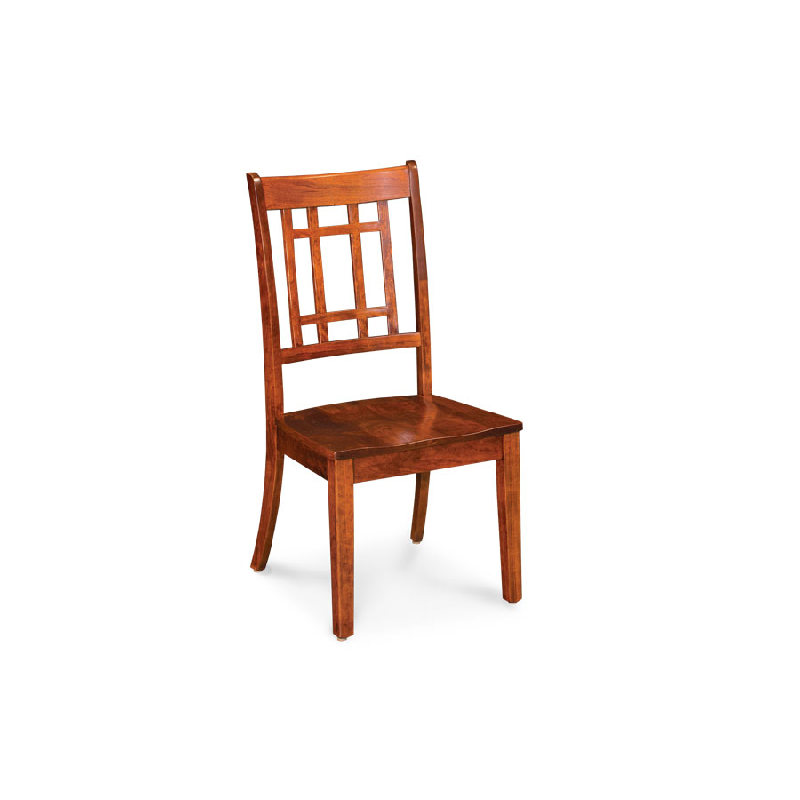 Simply Amish QSK-ECCAM-02A-W Shenandoah Side Chair Wood Seat Character Cherry