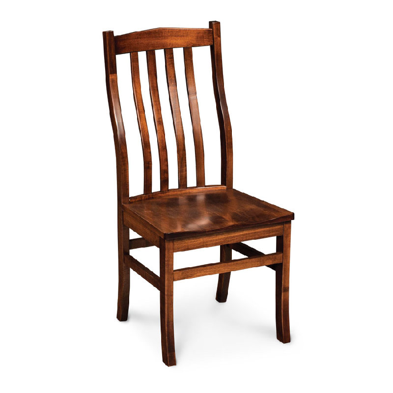 Simply Amish QSS-ECCLI-02A-W Sheffield Side Chair Wood Seat Soft Maple