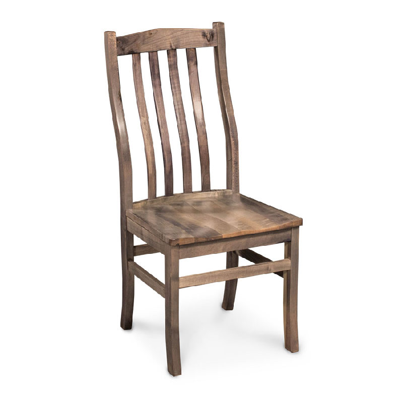 Simply Amish XS56-ECCLI-02A-W Sheffield Side Chair Wood Seat Soft Maple 56 Silver Creek