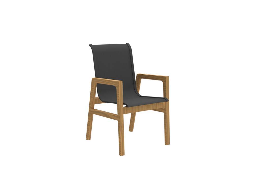 Summer Classics 2688134 N Dura Seashore Arm Chair Natural Grey Sling
