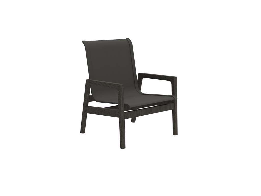 Summer Classics 2688136 N Dura Seashore Arm Chair Slate Grey Grey Sling