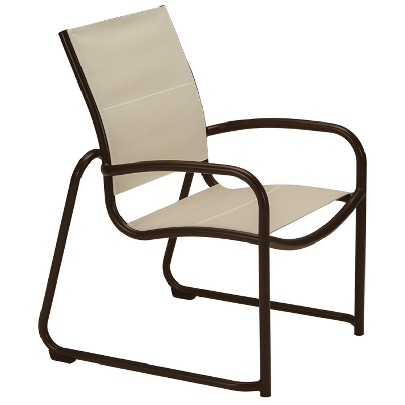 Tropitone 220425DP Millennia Duplex Sling Dining Chair Sled Base