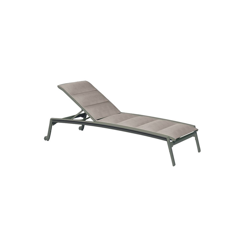 Tropitone 461132WPS Elance Padded Sling Chaise Lounge with Wheels