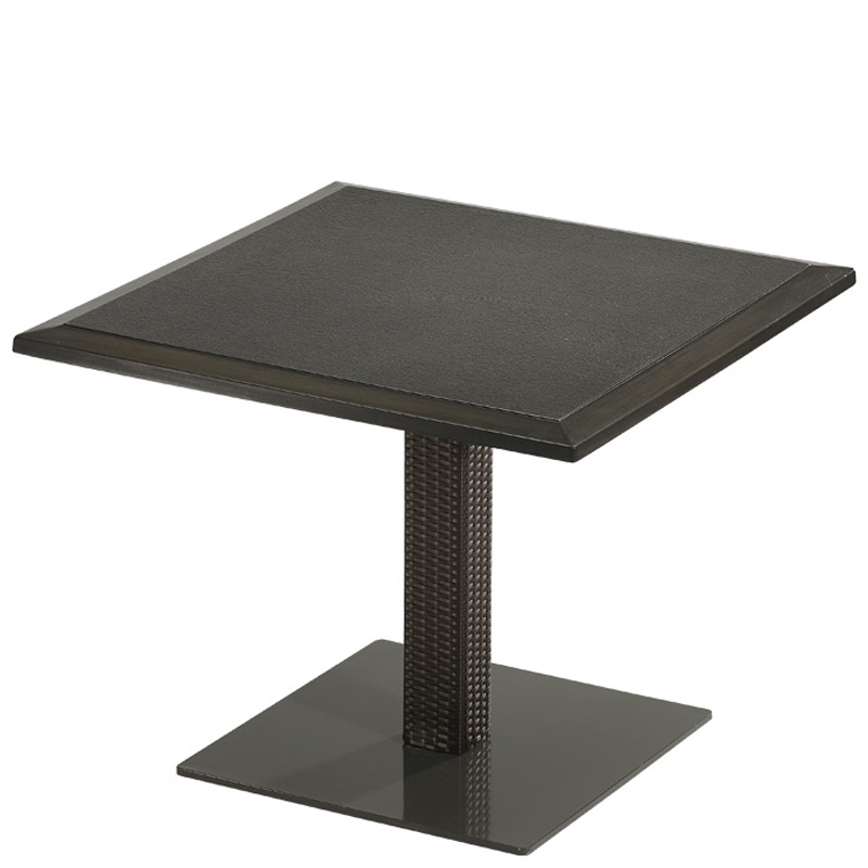 Tropitone 360936B Evo Pedestal Dining Table Woven Base