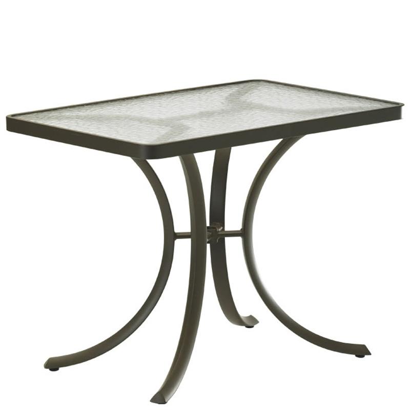 Tropitone 1879 Acrylic and Glass Tables Acrylic 36 inch x 24 inch Rectangular Dining Table