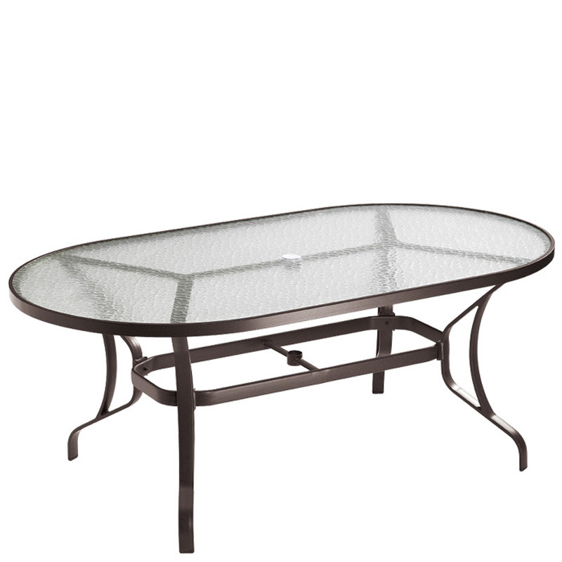 Tropitone 500072 Acrylic and Glass Tables 72 inch x 40 inch Oval Dining Table, KD