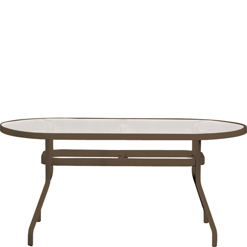 Tropitone 500084 Acrylic and Glass Tables 84 inch x 42 inch Oval Dining Table, KD