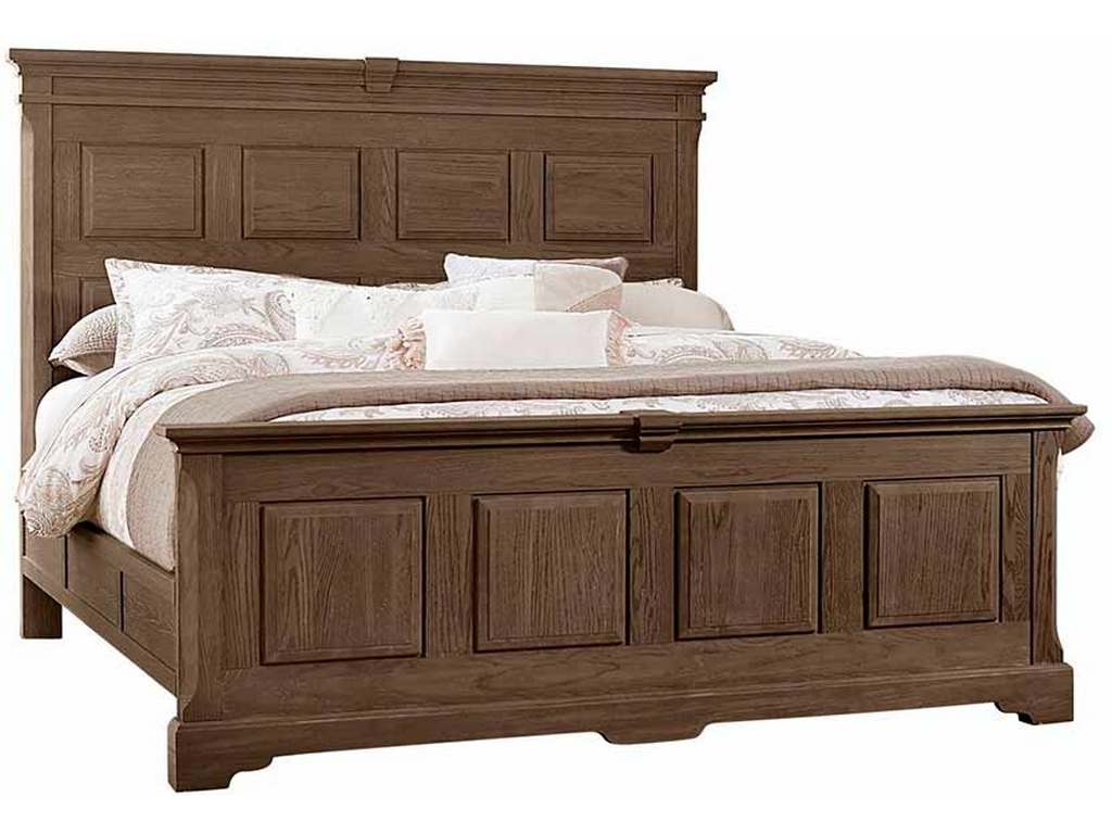 Artisan and Post 112-559-955-822 Heritage Queen Mansion Bed with Optional Decorative Side Rails Cobblestone Oak