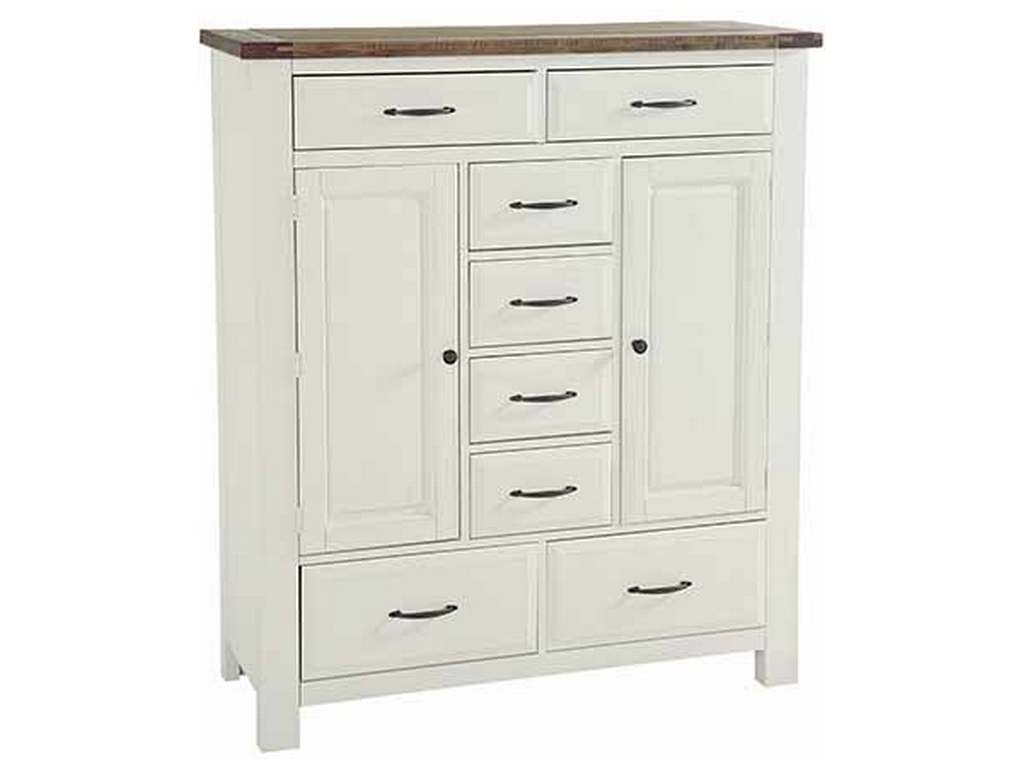 Artisan and Post 116-116 Maple Road Two-Tone Sweater Chest 8 Drawer Soft White Natural Top