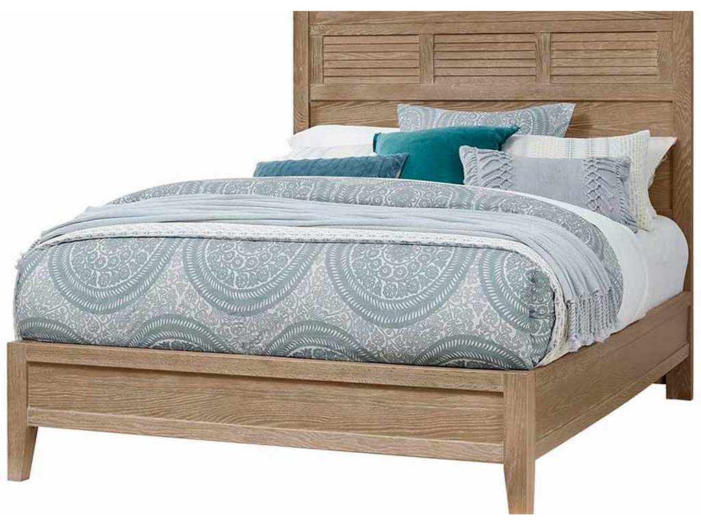 Artisan and Post 141-667-766-833-MS2 Passageways King Louvered Bed with Low Profile Footboard Deep Sand