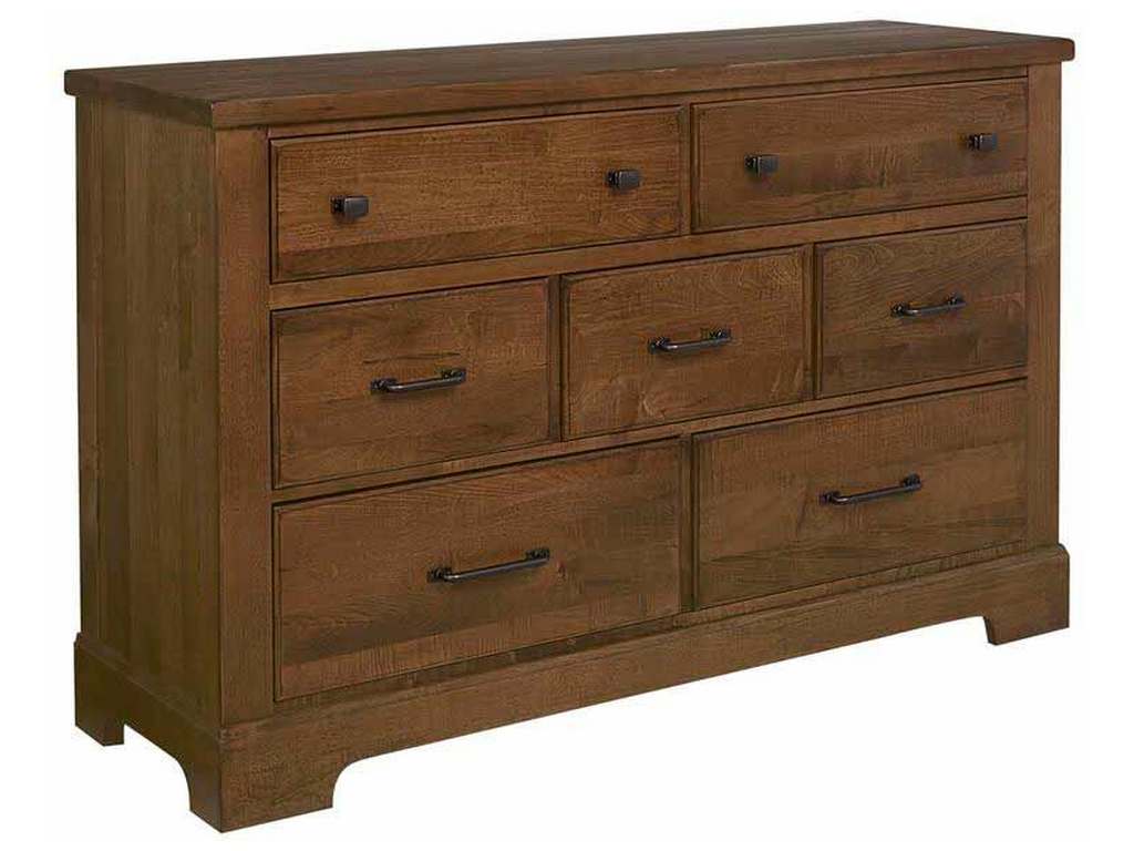 Artisan and Post 174-002 Cool Rustic Dresser 7 Drawers Amber