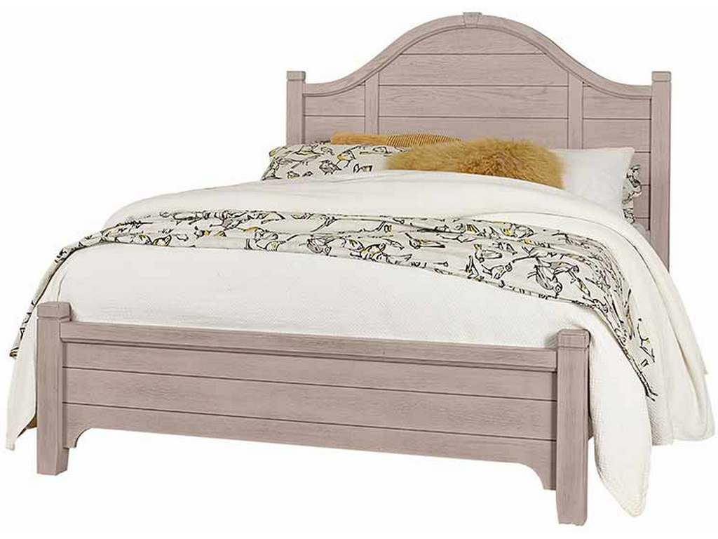 Vaughan Bassett 741-668-866-922-MS2 Bungalow Home King Arched Bed Dover Grey Two Tone