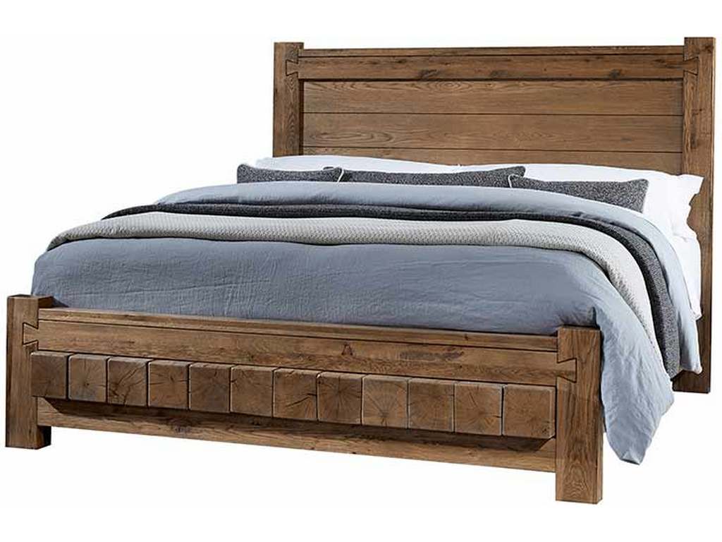 Vaughan Bassett 752-668-166-922-MS2 Dovetail King Poster Bed with 6x6 FB Natural