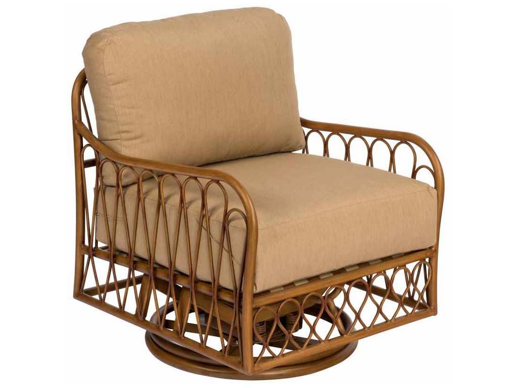Woodard S650015 Cane Swivel Rocking Lounge Chair