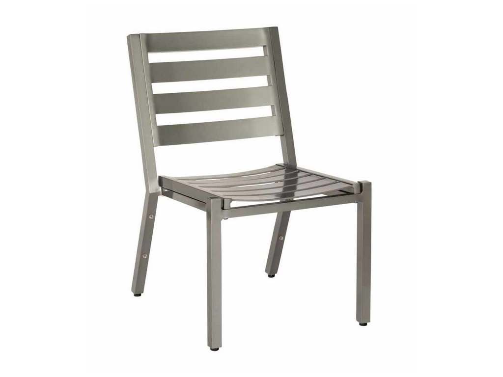 Woodard 1Y0412 Palm Coast Slat Dining Side Chair Stackable