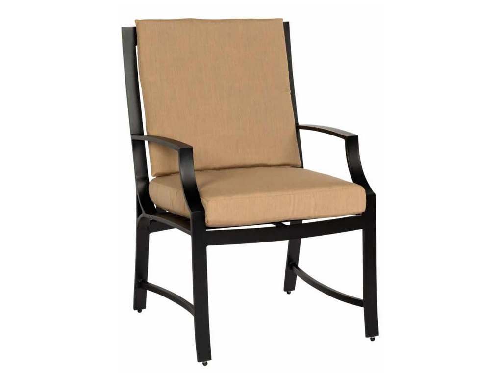 Woodard 1X0401SB Seal Cove Dining Arm Chair with Optional back cushion