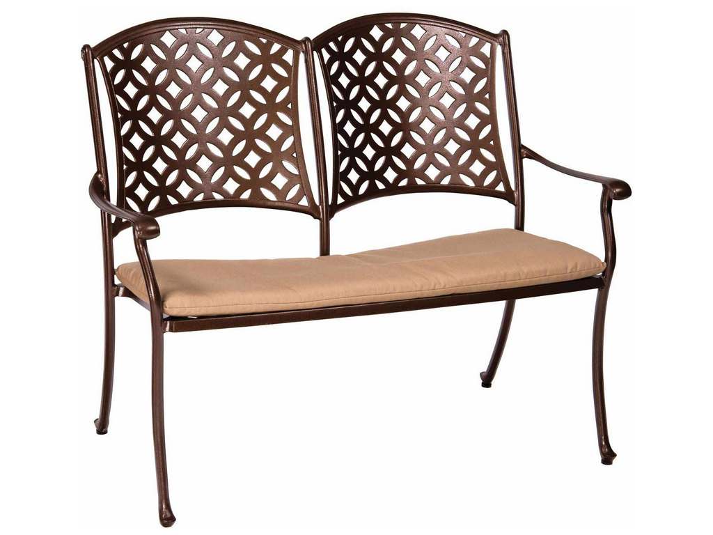 Woodard 3Y0404ST Casa Bench with Optional Seat Cushion