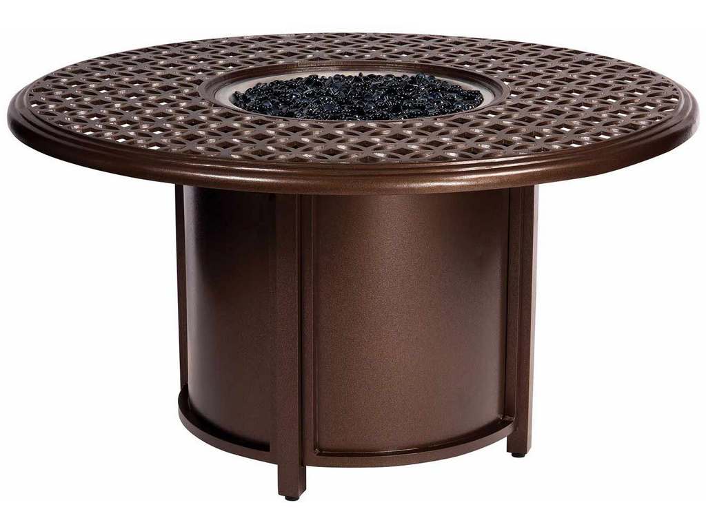Woodard 3Y0747FP Casa Fire Round Chat Height Fire Table and Round Burner