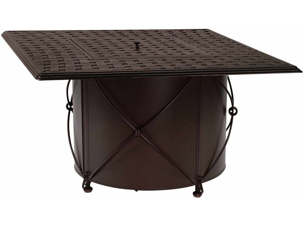 Woodard 4TM338 Derby   Accented Universal Round Fire Table Base with Square Burner