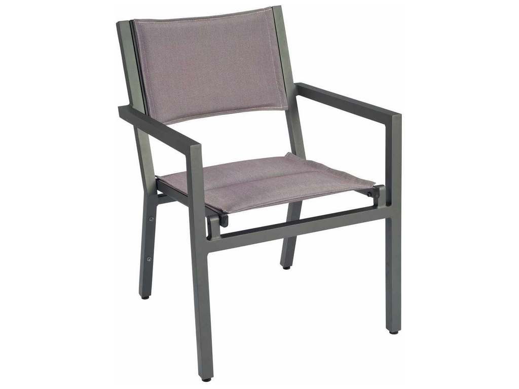 Woodard 570517 Palm Coast Padded Sling Dining Armchair Stackable