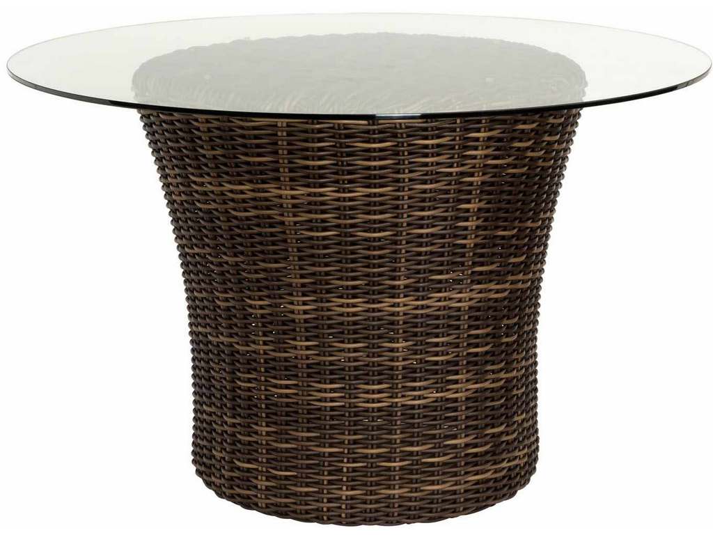 Woodard S561601 Sonoma 48 inch Round Dining Base with Glass Top