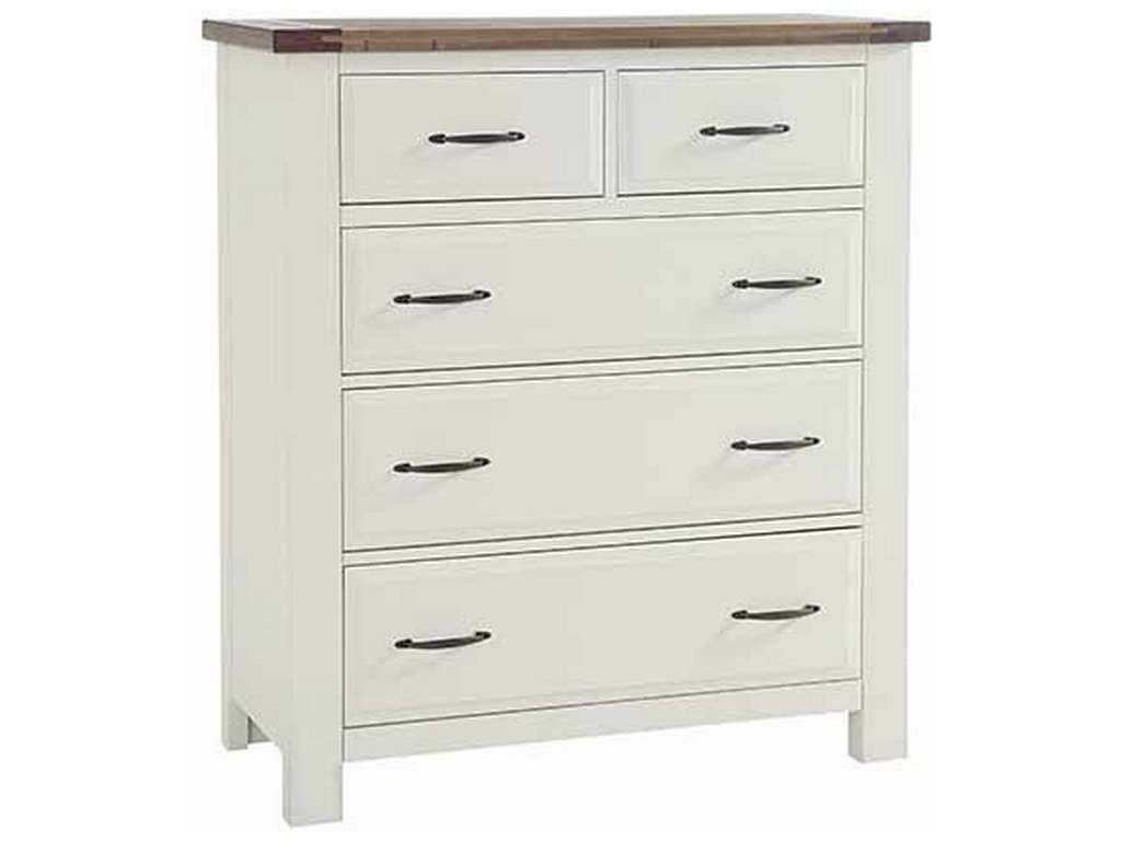 Artisan and Post 116-115 Maple Road Two-Tone Chest 5 Drawer Soft White Natural Top Artisan and Post 116-115 Maple Road Two-Tone Chest 5 Drawer Soft White Natural Top