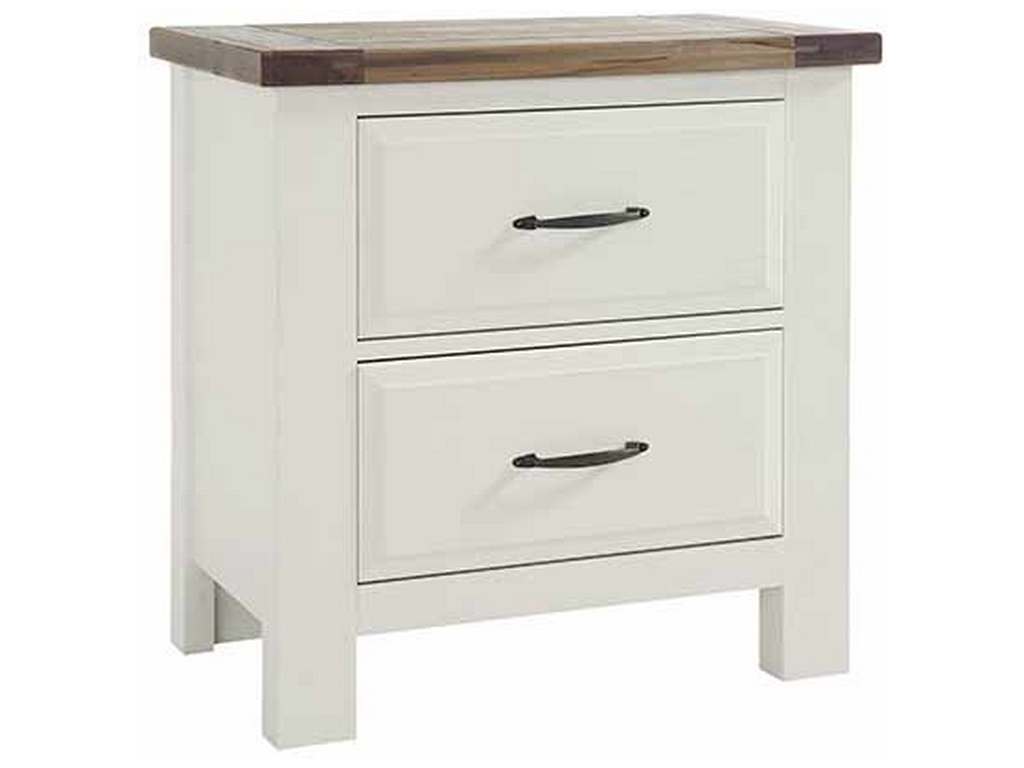 Artisan and Post 116-227 Maple Road Two-Tone Night Stand 2 Drawer Soft White Natural Top Artisan and Post 116-227 Maple Road Two-Tone Night Stand 2 Drawer Soft White Natural Top