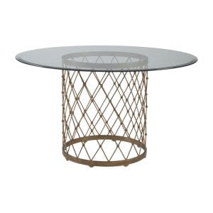 Artistica Home 2009-870-46-54C Royere Dining Table with Glass Top
