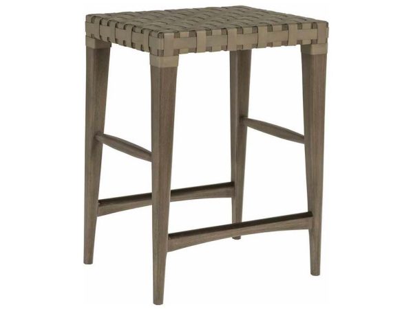 Artistica Home 2002-897-41-01 Cohesion Program Milo Leather Backless Counter Stool