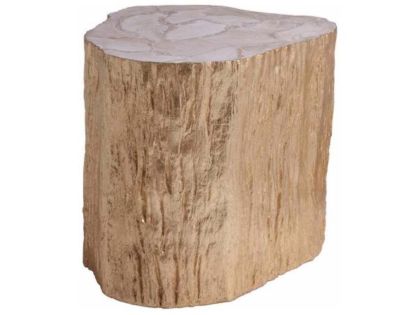 Artistica Home 2036-952 Signature Designs Trunk Segment Side Table Gold Leaf