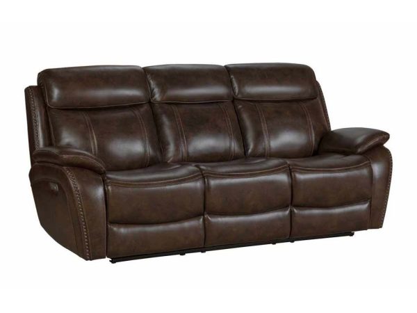 BarcaLounger 39PH-3703-3713-86  Sandover Power Recline Sofa Tri Tone Chocolate
