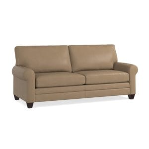 Bassett 3851-62L Carolina Leather Sock Arm Sofa