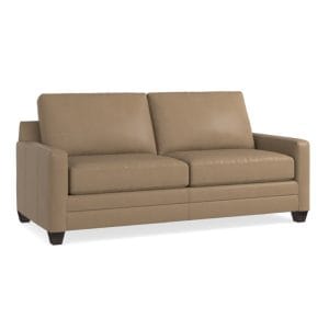 Bassett 3885-62L Carolina Leather Thin Track Arm Sofa