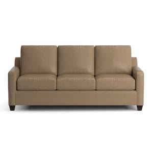Bassett 3885-72L Carolina Leather Thin Track Arm Sofa