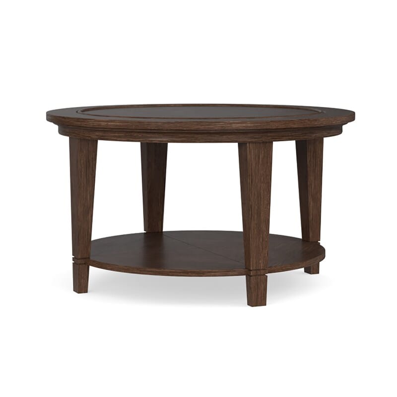 Bassett 6589-W605  Lewiston Wood Top Round Cocktail Table