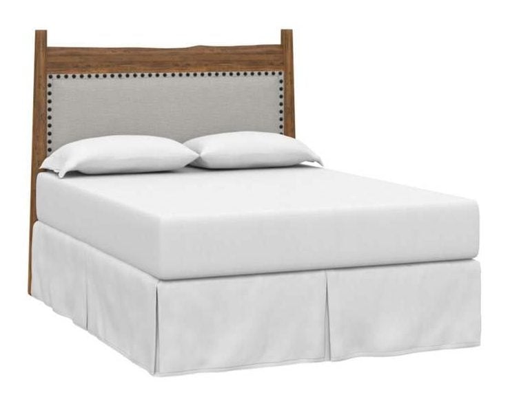 Bassett 2015-H163F BenchMade Heritage Maple Live Edge Upholstered Panel Headboard King