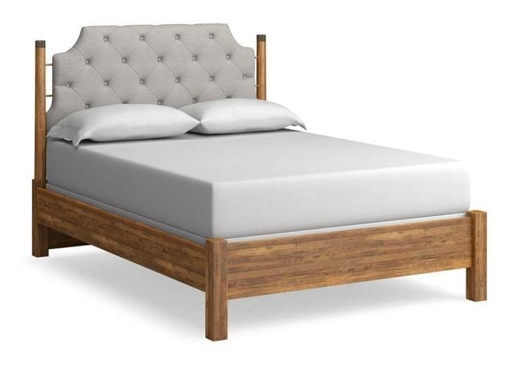 Bassett 2019-K163FL BenchMade Midtown Maple King Upholstered Bed