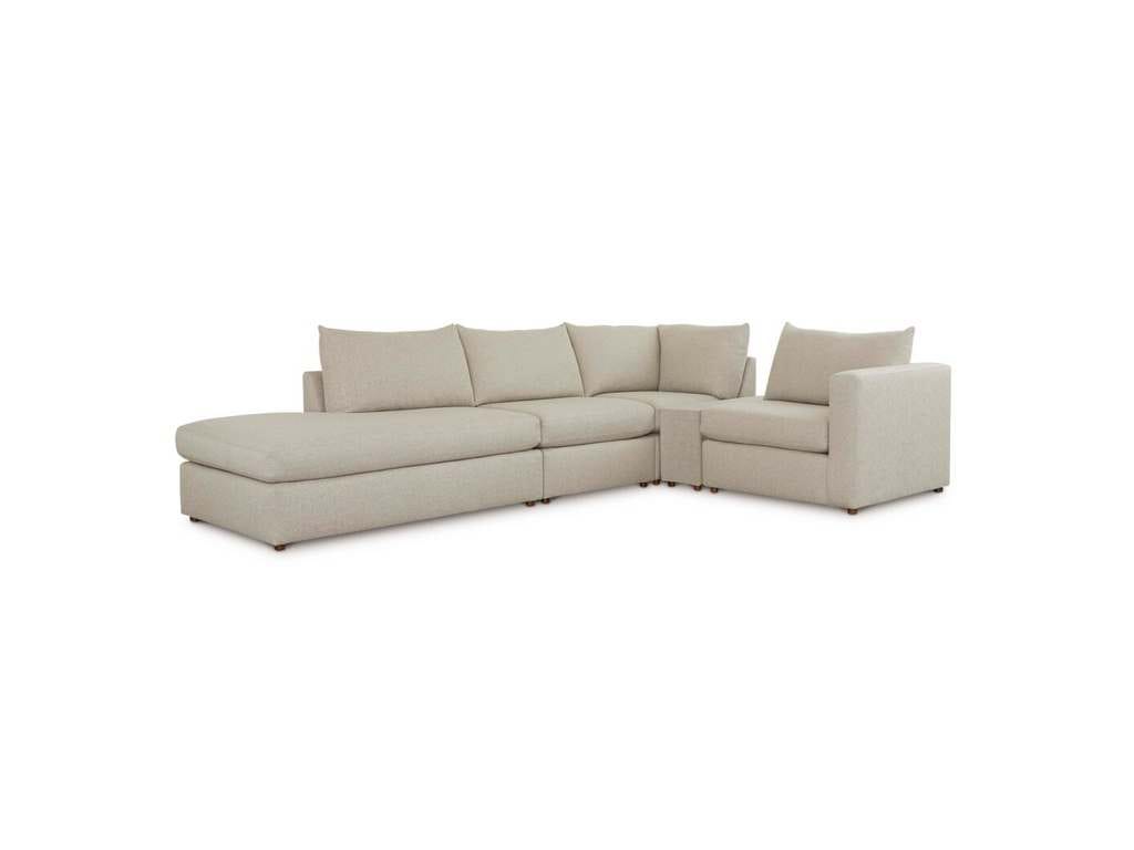 Bassett 2676-CSECTLB  Beckham Left Bumper W Console L Sectional