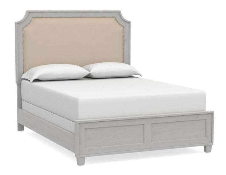 Bassett 2968-K163 Ventura Upholstered Shell White King Bed