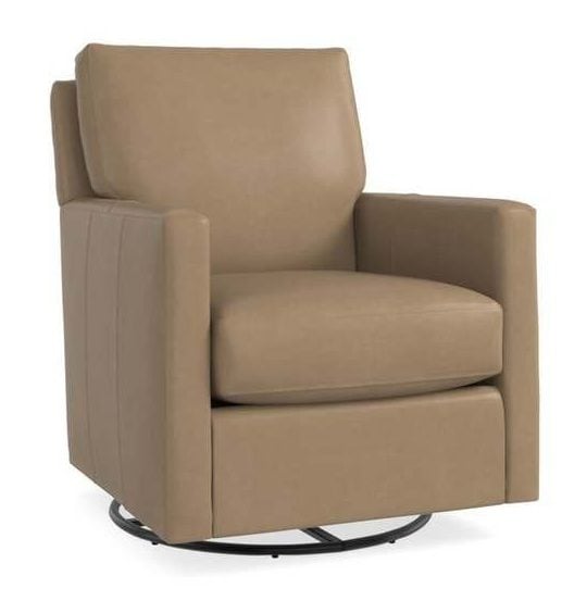 Bassett 1144-09L  Trent Leather Swivel Glider