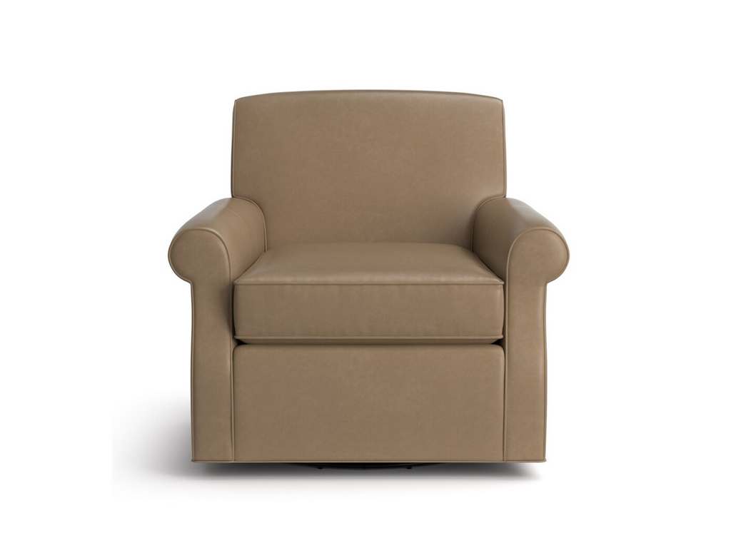 Bassett 1264-05L  Brevard Leather Swivel Chair