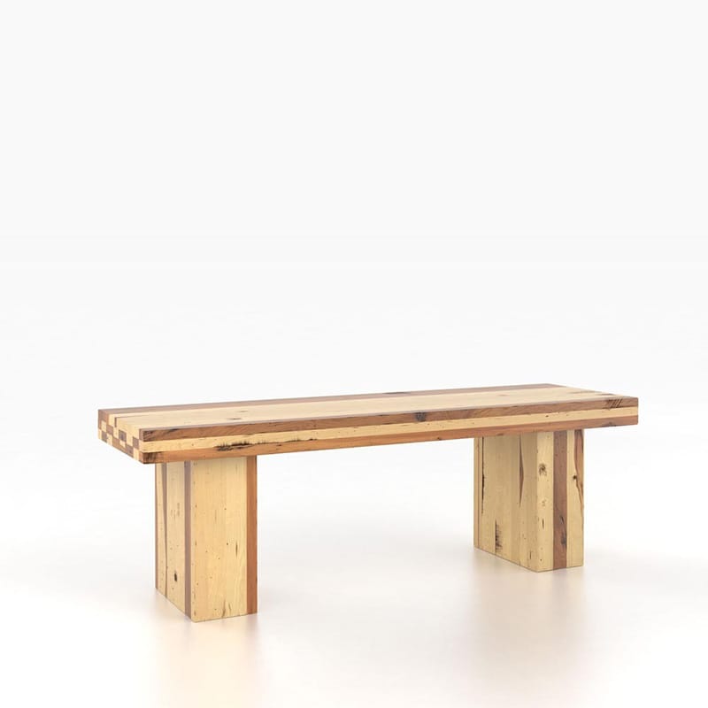 Canadel BEN5055 Loft Contemporary Wooden seat bench Hickory Park