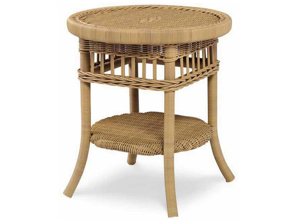 Century AE-D40-83-NT Thomas O Brien Outdoor Mainland Wicker Side Table with Tempered Glass