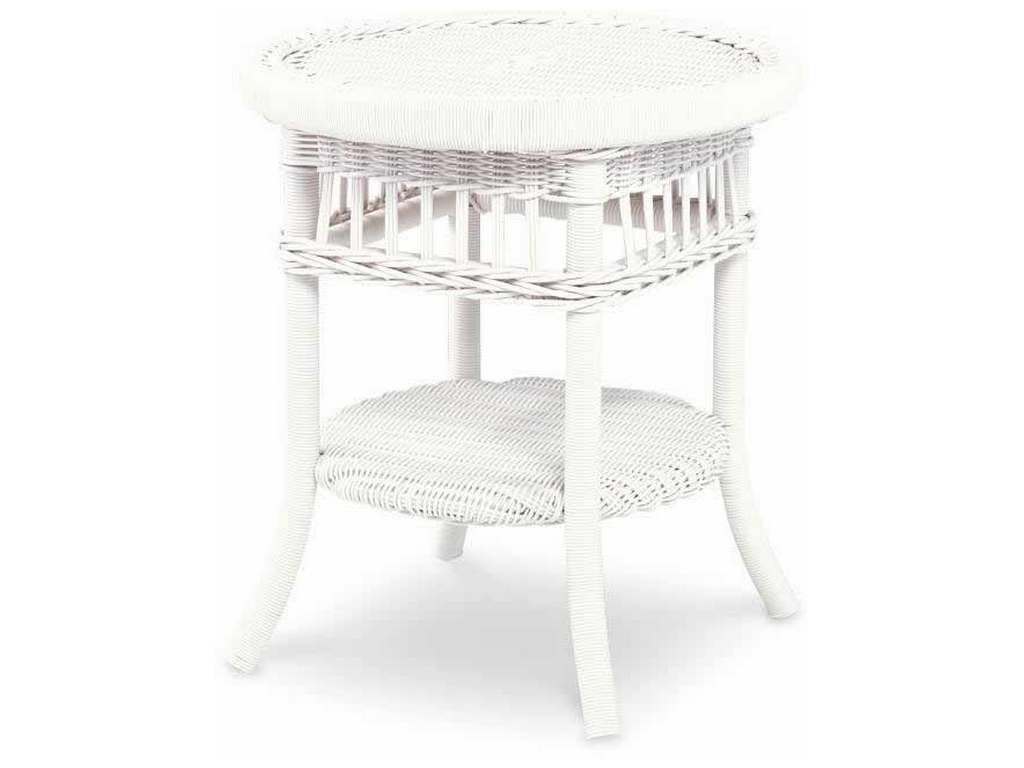 Century AE-D40-83 Thomas O Brien Outdoor Mainland Wicker Side Table with Tempered Glass