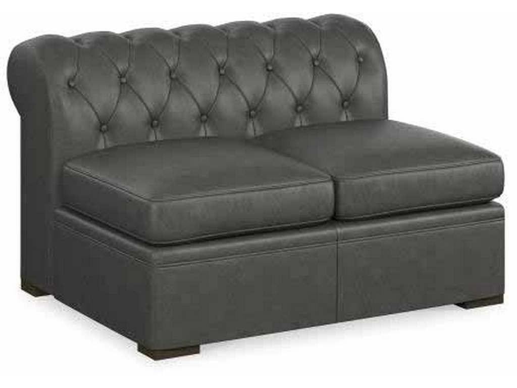 Century LR-7701-82 Century Leather Classic Chesterfield Armless Love Seat