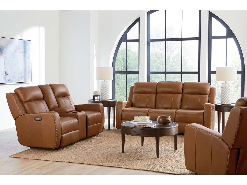 Club Level By Bassett 3752P0T Norwood Power Motion Consoled Loveseat
