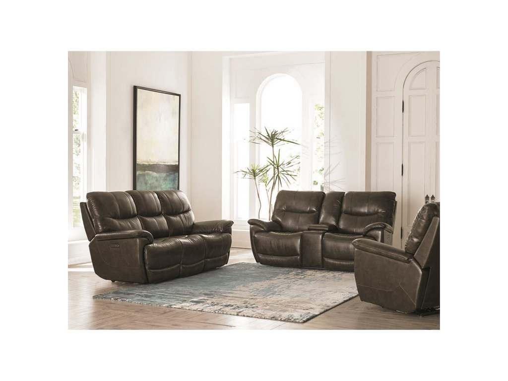 Club Level By Bassett 3713-P62T Brookville Power Reclining Sofa