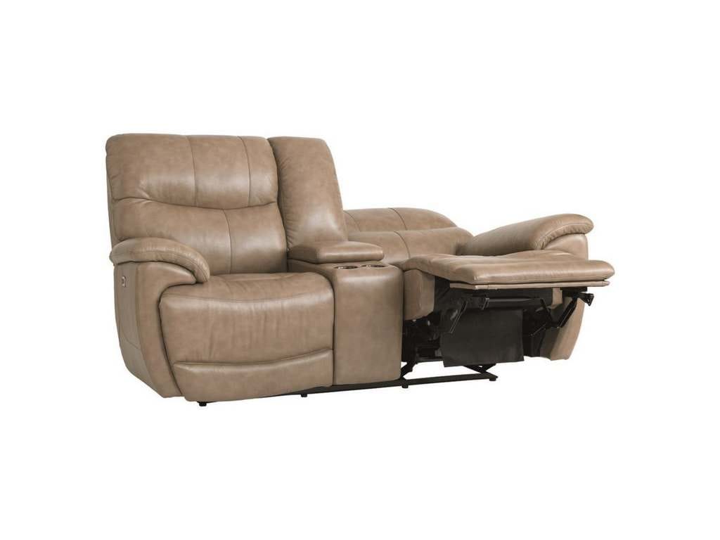 Club Level By Bassett 3713-PC42M Brookville Console Power Reclining Love Seat